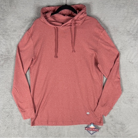 BURLEBO Other - Burlebo Performance Hoodie Men's Medium Heather Brick Quick Dry Lightweight NWT